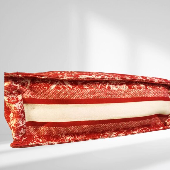 Dior Book Tote Medium Canvas Red / White - Picture 6 of 7